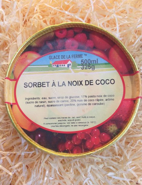 Sorbet à la noix de coco de la Ferme Bidard 500ml